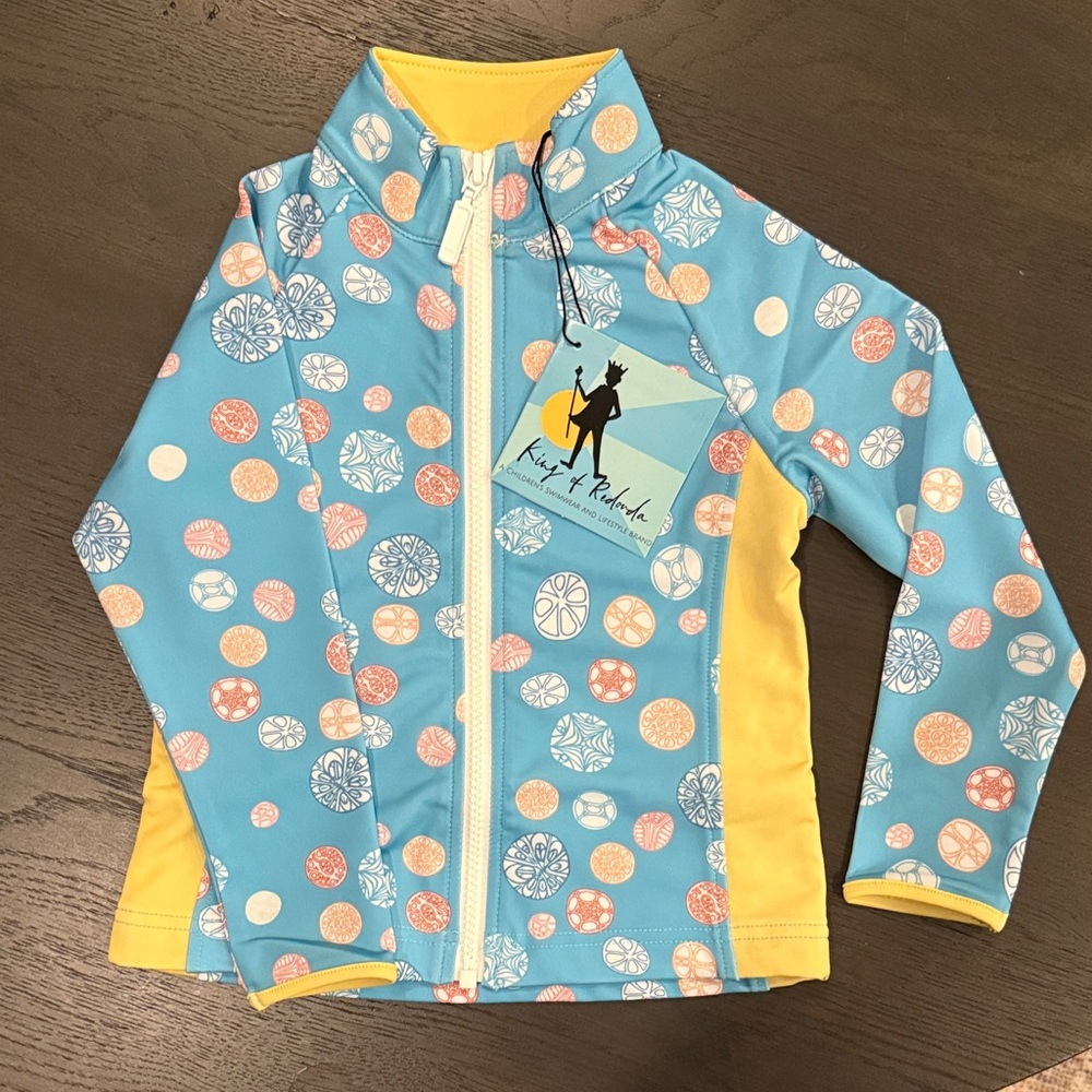 Kids Rashguard Swim Jacket - Blue and Yellow
